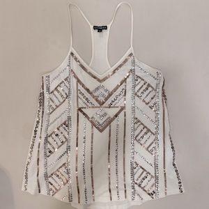 EUC Express Sequin Camisole Tank Top Sz XS
